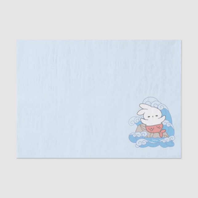 Whimsy Mer-Bunny Adventure Seidenpapier (Vorderseite)
