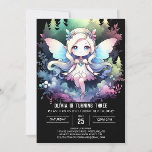 Whimsy Minimalistisch Fairy Birthday Einladung