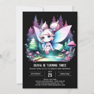 Whimsy Modern Fairy Birthday Einladung