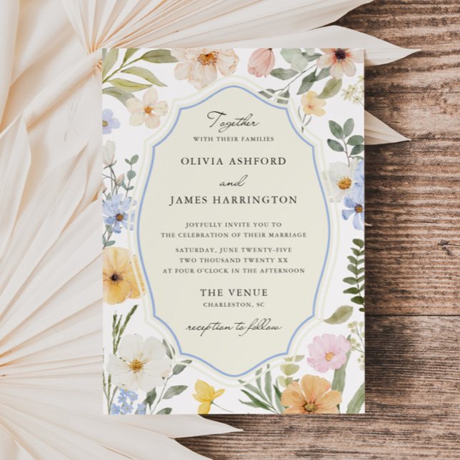 Whimsy Pastel Floral Wedding Einladung (Von Creator hochgeladen)