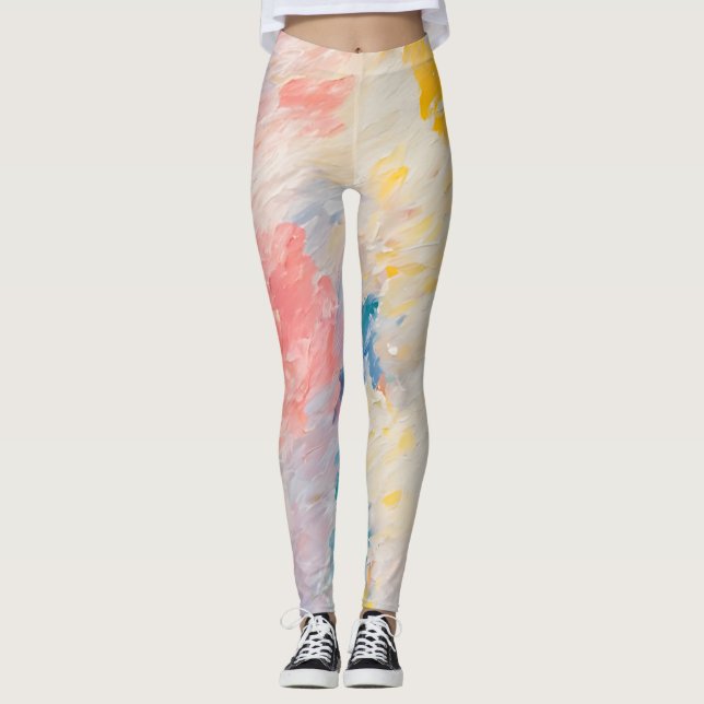 Whimsy Pastel Hues Dream Pattern Leggings (Vorderseite)
