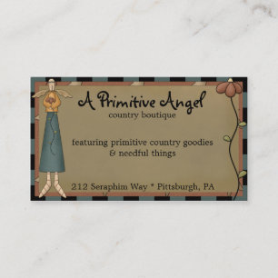 Whimsy primitive Angel Country Business Card Visitenkarte