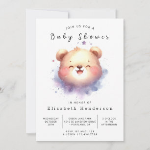 Whimsy Printable Bear Baby Dusche Einladung