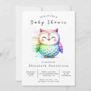 Whimsy Printable Owl Baby Dusche Einladung