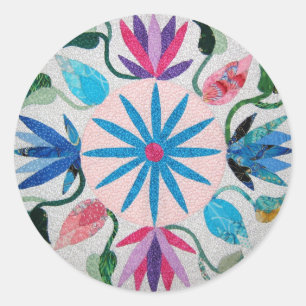 Whimsy Quilt Stickers! Runder Aufkleber