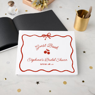 Whimsy Red She is the Cherry on Top Brautparty Gästebuch