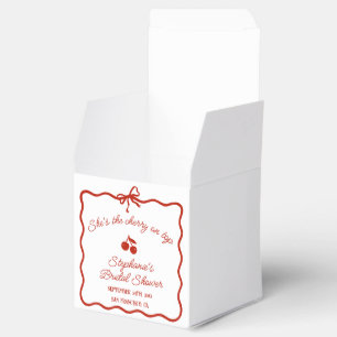 Whimsy Red She is the Cherry on Top Brautparty Geschenkschachtel