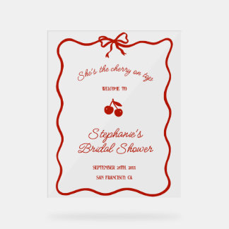 Whimsy Red She's the Cherry on Top Bridal Shower