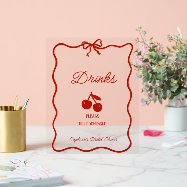 Whimsy Red She's the Cherry on Top Bridal Shower (Mariage)
