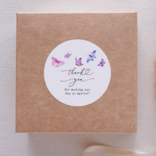 Whimsy-Schmetterlinge-Hochzeitsdusche-Geschenk Runder Aufkleber