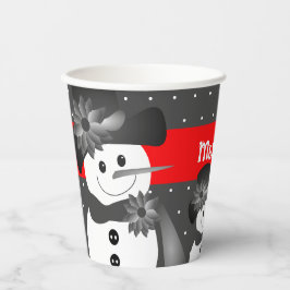 Whimsy Snowmen Design Weihnachten Pappbecher