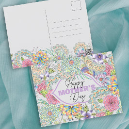 Whimsy Spring blüht und Grün Muttertag Postkarte