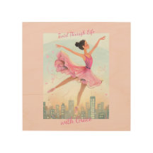 Whimsy Twirling Ballerina mit Grazie über der Stad