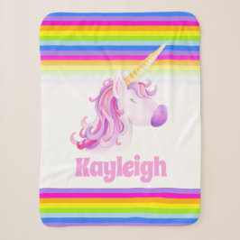 Whimsy unicoron Regenbogenkinder individuelle Name Sherpadecke