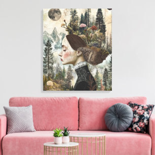 Whimsy-verzauberter Wald Leinwanddruck