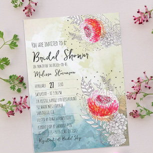 Whimsy Watercolor Fantasy Florals Brautparty Einladung
