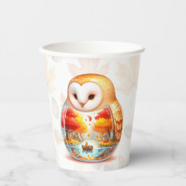 Whimsy Wilderness Critters - the Owl - Pappbecher