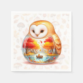 Whimsy Wilderness Critters - the Owl - Serviette