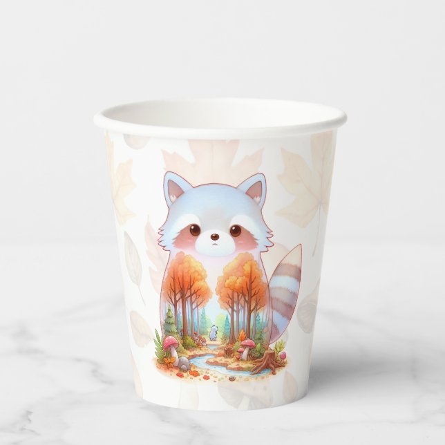 Whimsy Wilderness Critters - the Raccoon - Pappbecher (Vorderseite)