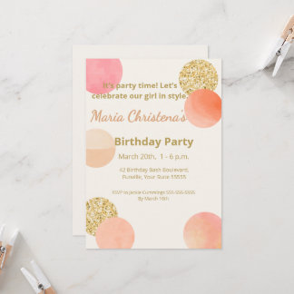 Whimsy & Wishes Birthday Party Einladung