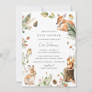 Whimsy Woodland   Kinderdusche für Niedliche Waldt Einladung