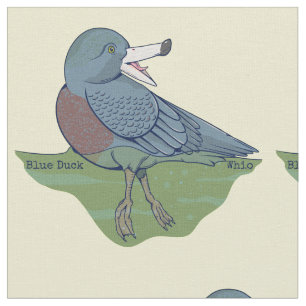 Whio Blue Duck NZ BIRD Stoff