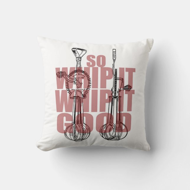 Whip It Good | Bauernhaus Küchenbeater Utensil Kissen (Vorderseite)