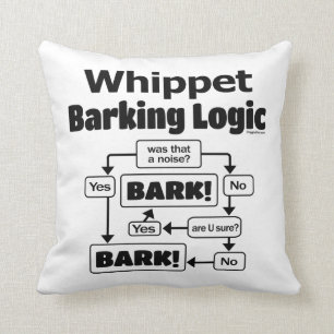 Whippet Barking Logic Kissen