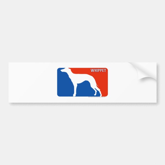 Whippet bedeutende Liga-HundeAutoaufkleber Autoaufkleber (Vorne)