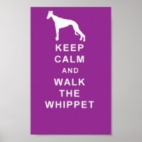 WHIPPET Behielt Calm Walk the Whippet großes Poste