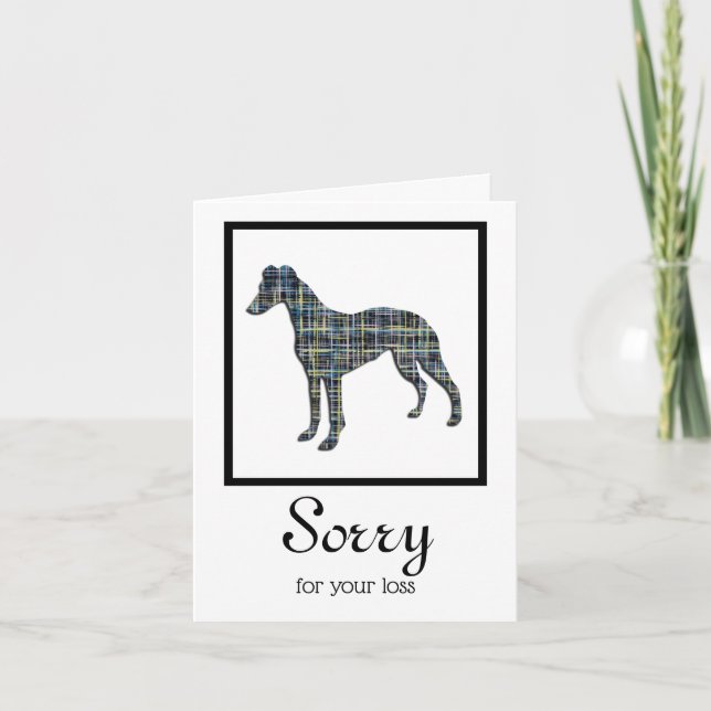 Whippet / Carte de Sympathie pour chien gris itali (Devant)