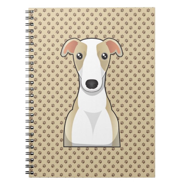 Whippet Cartoon Notizblock (Vorderseite)