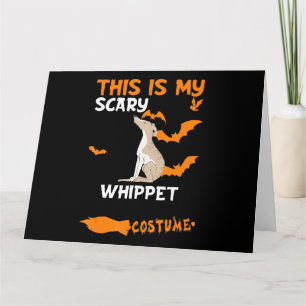 Whippet Costume Halloween Lazy Scary Dog T-Shirt Karte