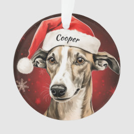 Whippet Custom Weihnachtsdekoration Ornament