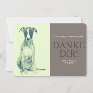 Whippet Dankeskarte