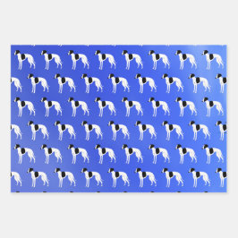 Whippet Dog Geschenkpapier Set