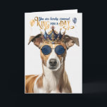 Whippet Dog King für Day Funny Birthday Karte<br><div class="desc">Der Königliche Geburtstag wünscht einem Hippet-Hund,  dass ihr Lieblingshund wie ein König an ihrem besonderen Tag leben möge,  hofft Papa einen Tag mit Leckerei zu erleben.</div>