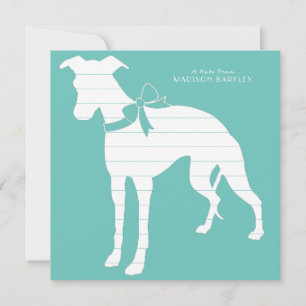 Whippet Doppy Dankeskarte