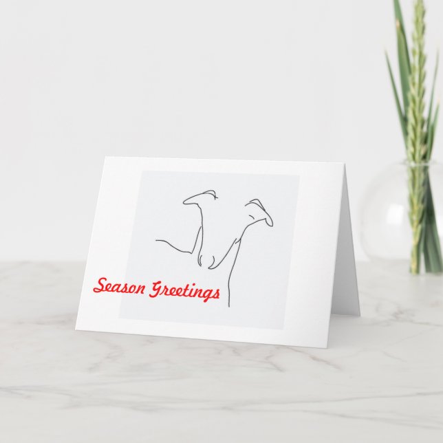 Whippet Feiertag, Weihnachten (Vorderseite)