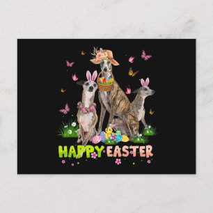 Whippet Frohe Ostern Hase Eier Ostergeschenk Kinde Postkarte