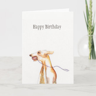 "Whippet" Geburtstagskarte Karte