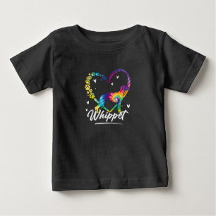 Whippet Gefärbte Krawatte Regenbogen Hund Lover Ge Baby T-shirt