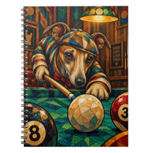 Whippet, geometrisches Mosaik Notizblock