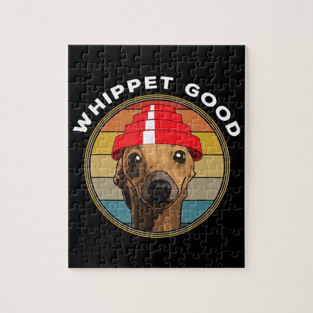 Whippet Good Funny 80er Music Dog Design (Vertikal)