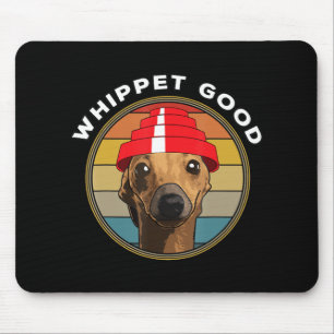 Whippet Good Funny 80er Music Dog Design Mousepad