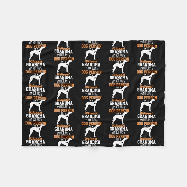 Whippet Grandma Dog Gifts Whippet Dog Lover Fleecedecke (Vorderseite (Horizontal))