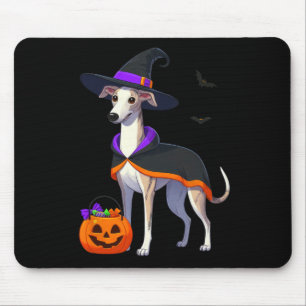 Whippet Halloween Hexenkostüm für Liebhaber Hund f Mousepad