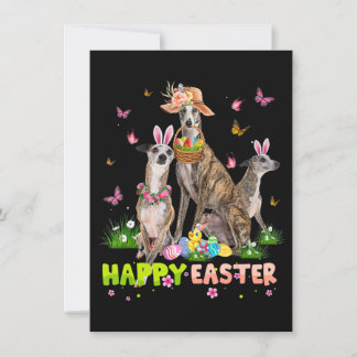 Whippet Happy Oster Bunny Egg Ostern Geschenk Kind Einladung