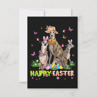 Whippet Happy Oster Bunny Egg Ostern Geschenk Kind Einladung