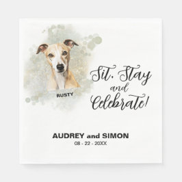 Whippet-Hochzeit von Sit, Bleibe & Celebrate Serviette